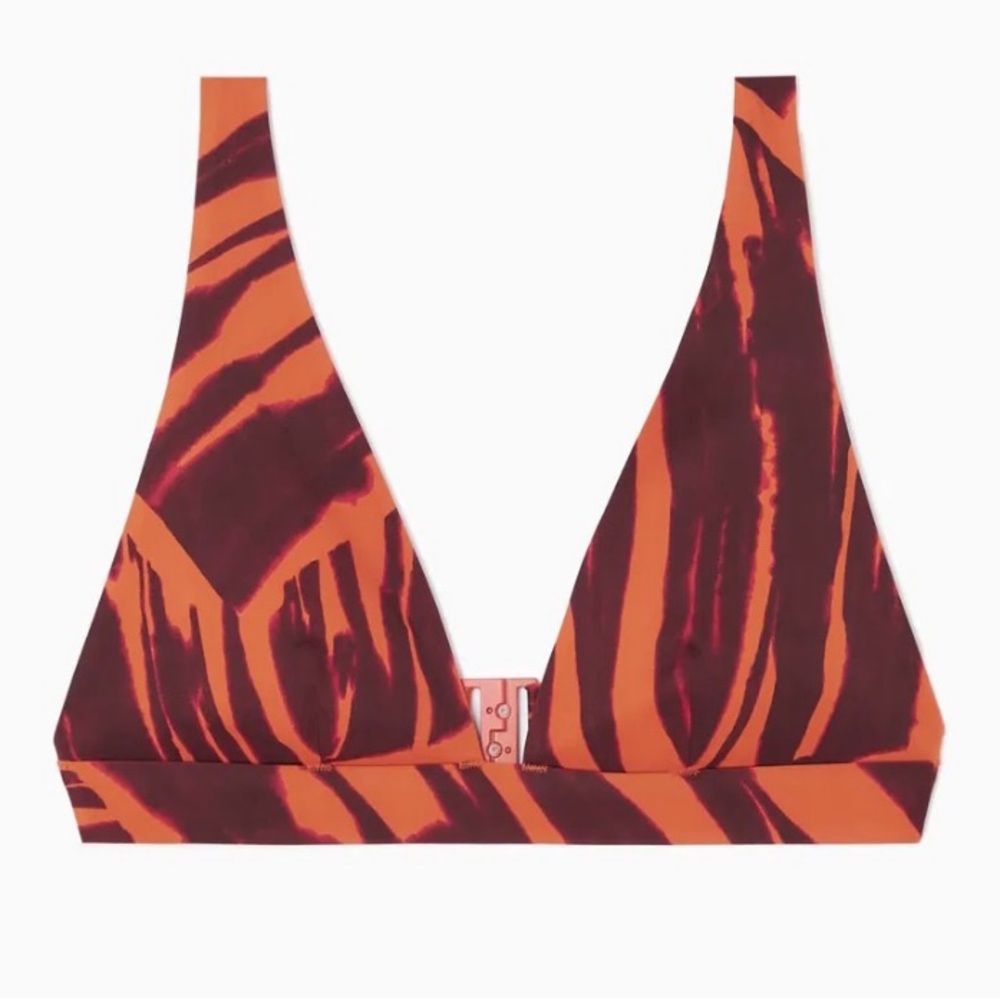 COS Scuba Tiger Print Triangle Bikini Top